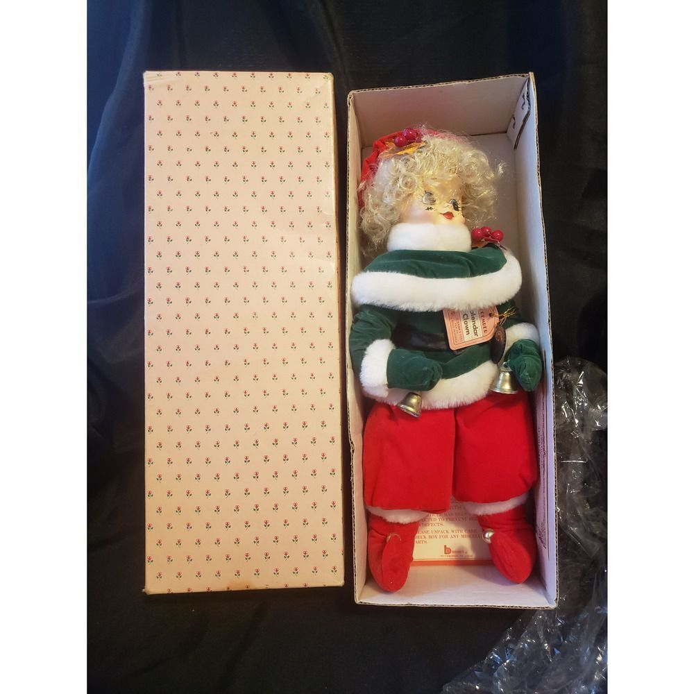 VINTAGE Christmas doll Vegas Circus Circus Brinn's calender clown